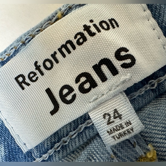 REFORMATION CYNTHIA STRETCH HIGH RISE STRAIGHT JEANS 🔹 - Picture 6 of 6